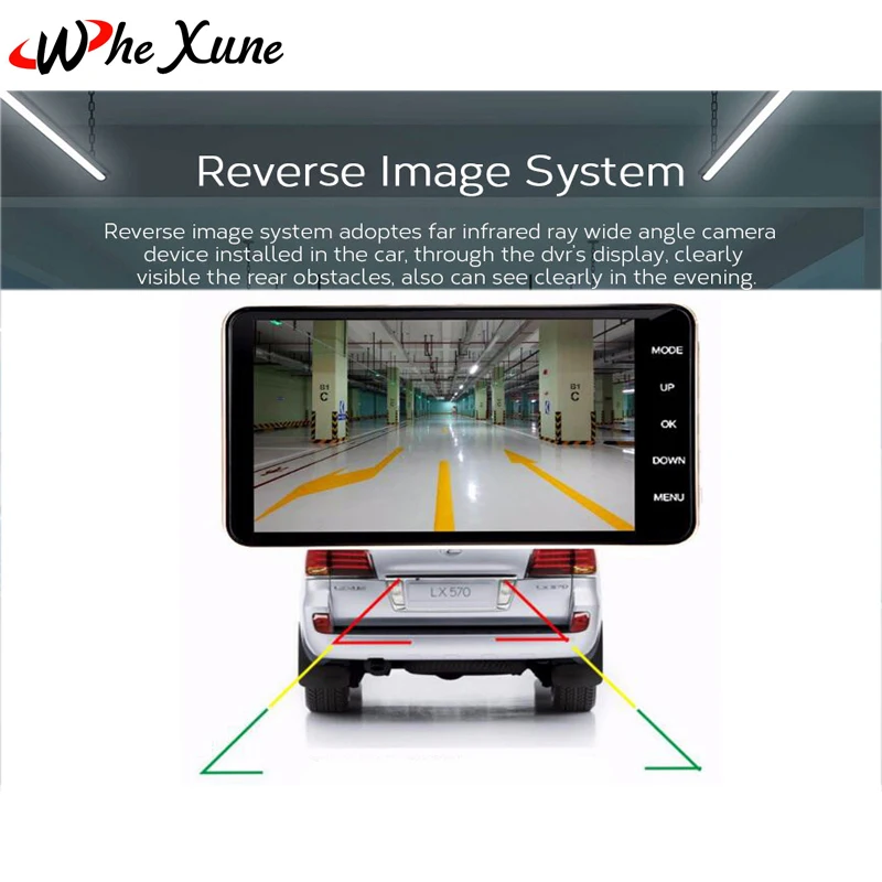 WHEXUNE 4 0 дюймов Двойной объектив тире Камера FHD 1080 P Видеорегистраторы для