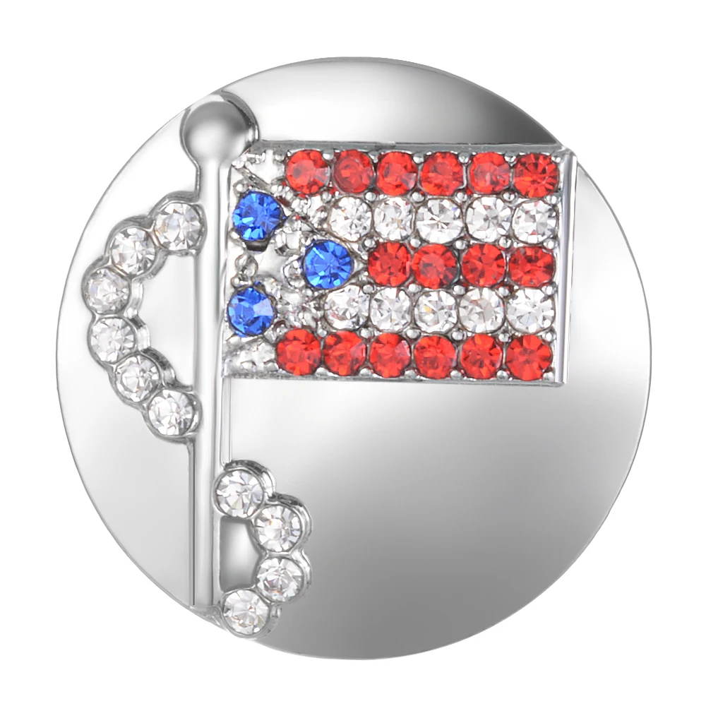 

10PCS/LOT National Flag Ginger Snap button Charms With Copper Metal Base Fit 18mm Snap Jewelry Vn-2016*10