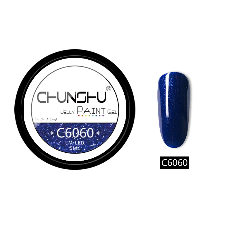 C6060 CHUNSHU 5 мл Блестки для рисования Гель УФ-гель для ногтей замочить от Желе Цвет Гель-лак для ногтей Полупостоянный лак для ногтей - Цвет: C6060