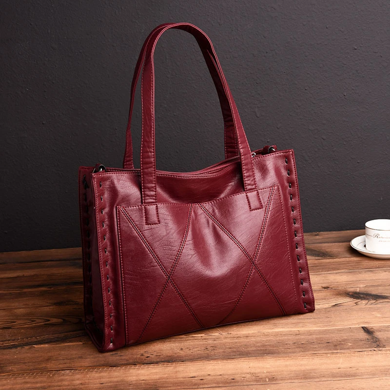 

SGARR High Quality Women PU Leather Handbags Large Capacity Ladies Tote Messenger Bags New Fashion Casual Shoulder Bag Female