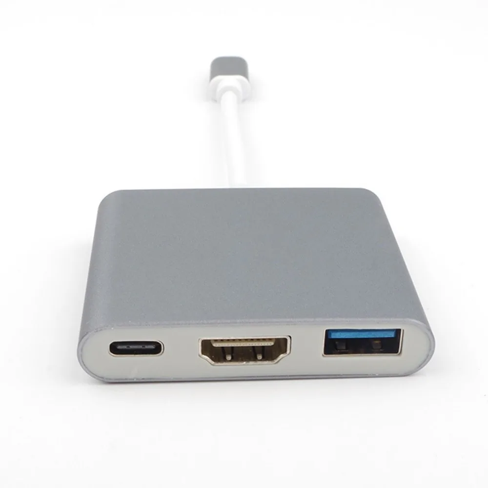 3 в 1 тип-c к HDMI концентратор адаптера кабель конвертер для Apple Macbook USB 3,1 Thunderbolt 3 тип-c переключатель к HDMI 4K концентратор 1080P