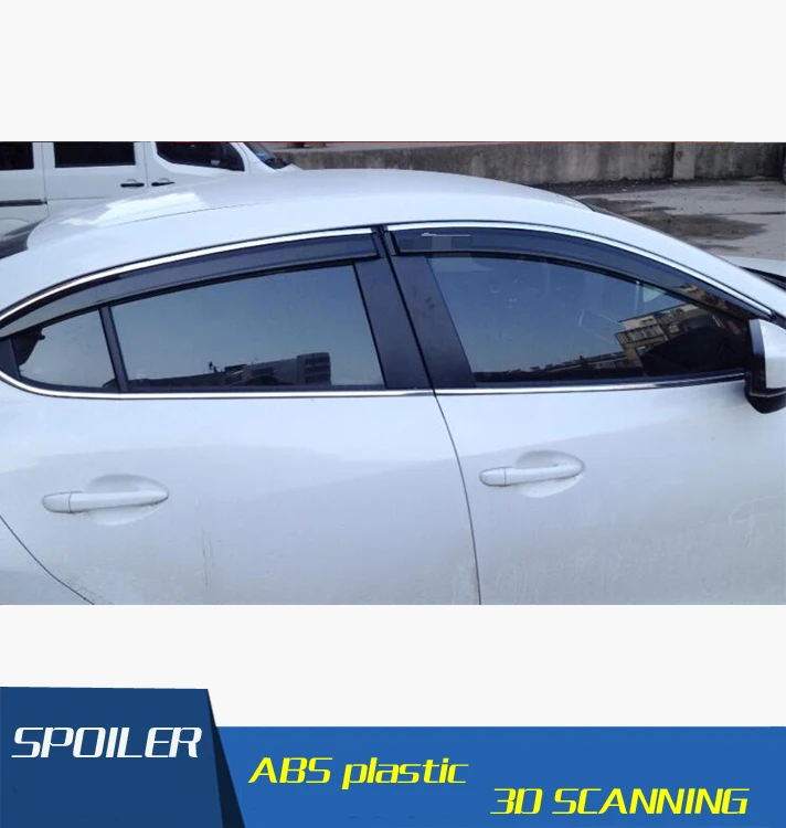 Пластиковый козырек для окна axela отверстия защита от солнца и дождя Mazda 3