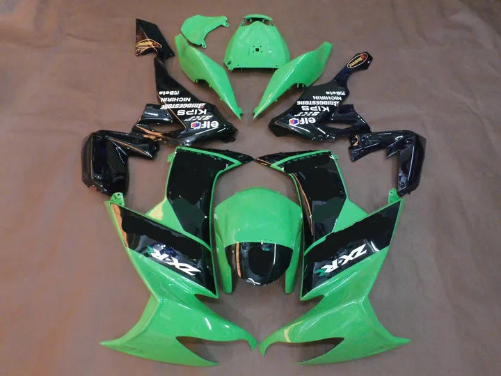 Набор обтекателей мотоцикла для KAWASAKI Ninja ZX10R 08 09 ZX 10R 2008 2009 zx10r ABS Greeb глянцевый