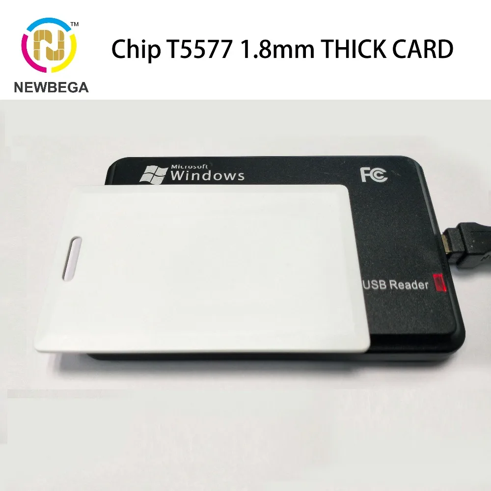 Толстая RFID карта 1 8 мм T5577/EM4305/EM4100 НЧ чип ABS Бесконтактное чтение и запись 125 кГц
