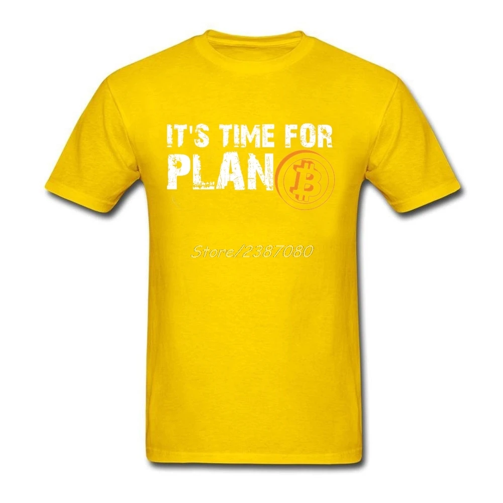 Футболка Time For Plan для биткоина BTC криптовалюта футболки на заказ с коротким