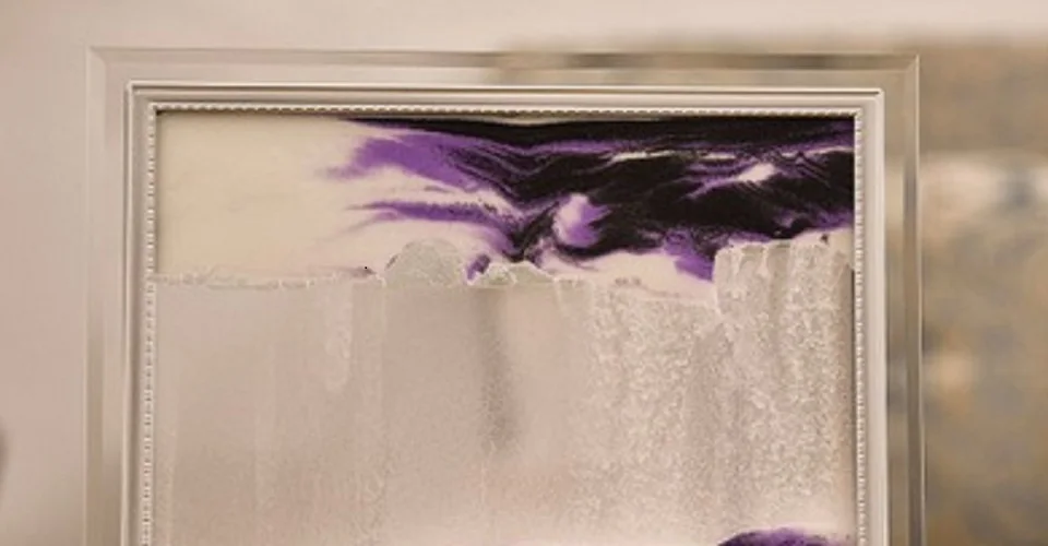 Движущийся жидкий песок стекло фоторамка домашний стол Декор Орнамент День