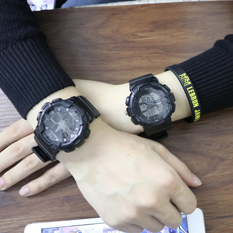 SKMEI известный бренд мужские наручные часы Открытый Кварц спортивные Мода Повседневное золотые