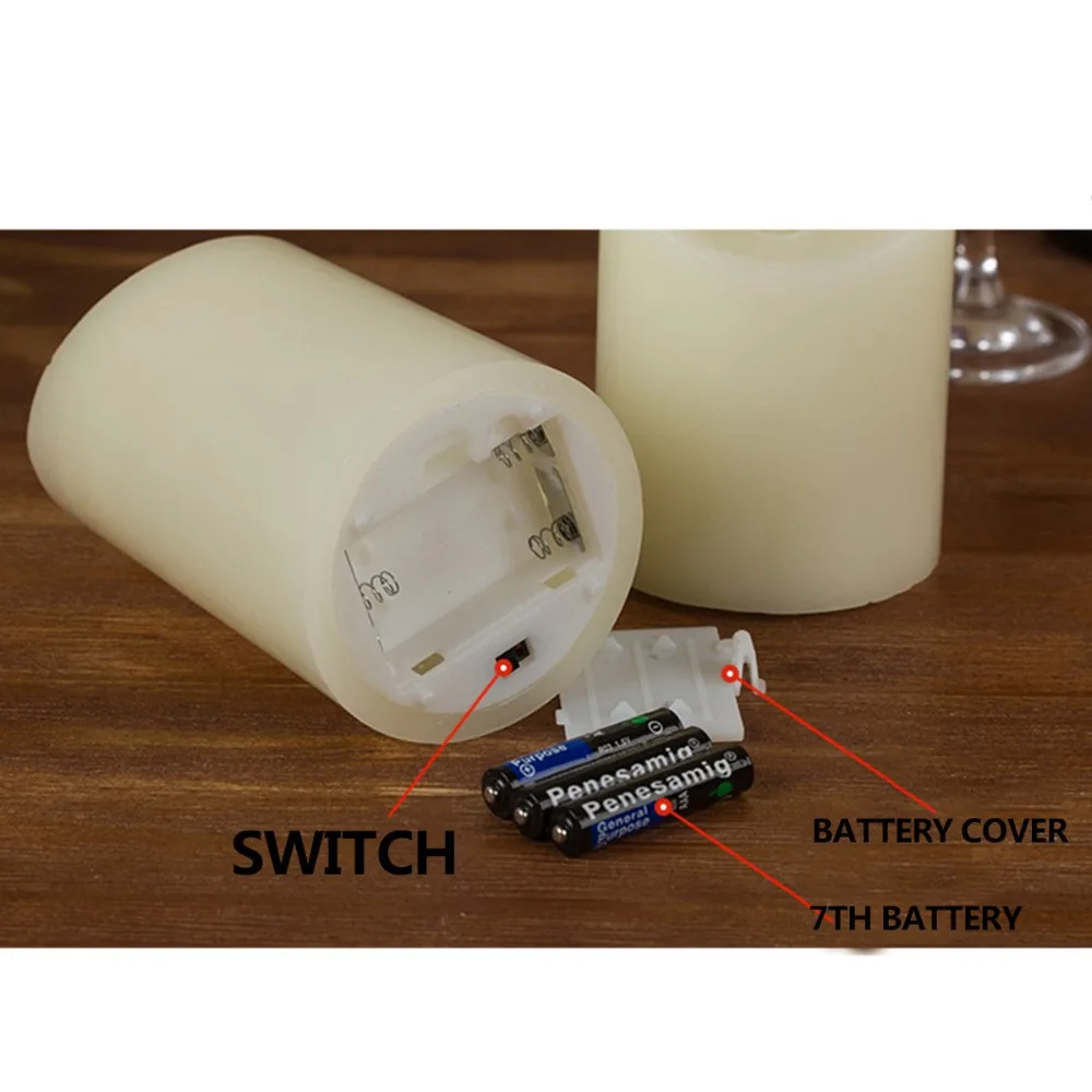 1 шт. светодиодные свечи с длительным сроком службы вечерние Свадебные