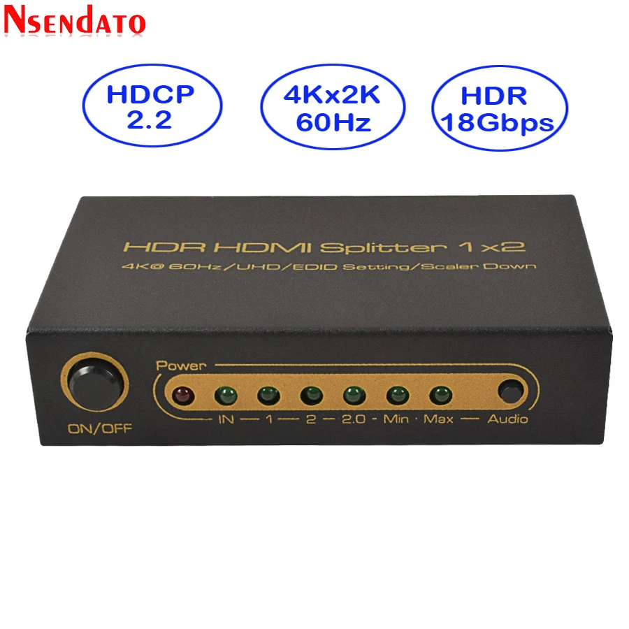 Разветвитель 4K HDMI 1x2 x 2K 60 Гц 1 в 2 Выход переключатель преобразователь с адаптером