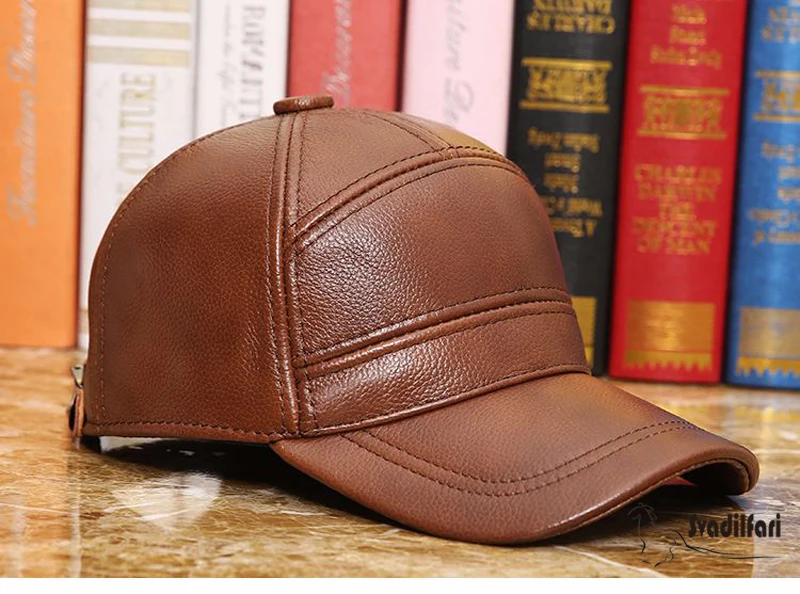 Gorras, зима, военные шапки Haisum, натуральная кожа, Мужская военная шапка, шапка, лучшее качество, папа, Воловья кожа, для взрослых, одноцветная, регулируемая