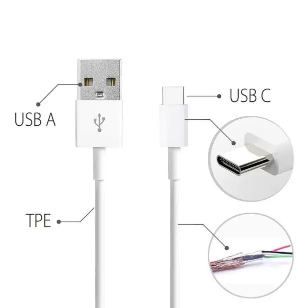 Оригинальный USB 3 1 Type C кабель 5A супер зарядный для передачи данных Huawei Mate 9 10 P10 P20 pro