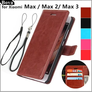 xiaomi mi max 2 3 card holder cover case for xiaomi mi max2 xiaomi max2 pu leather phone case ultra thin wallet flip cover free global shipping
