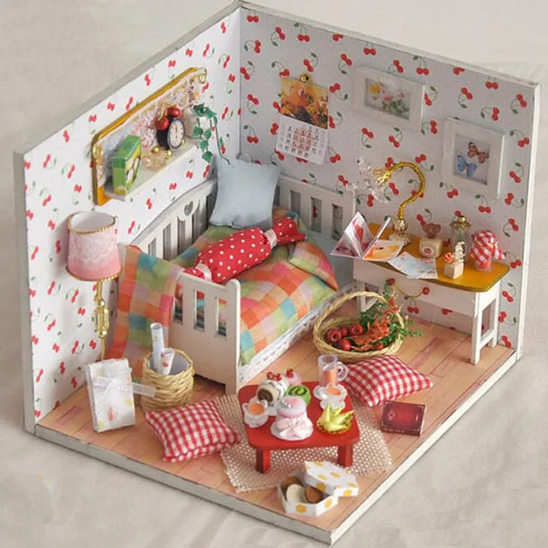 Деревянные маленькие кукольная мебель привлекательного леденцового кабины
