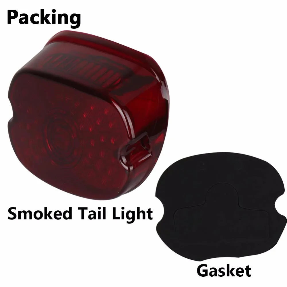 Красный светодиодный задний стоп сигнал для мотоцикла 12 В светильник номерного