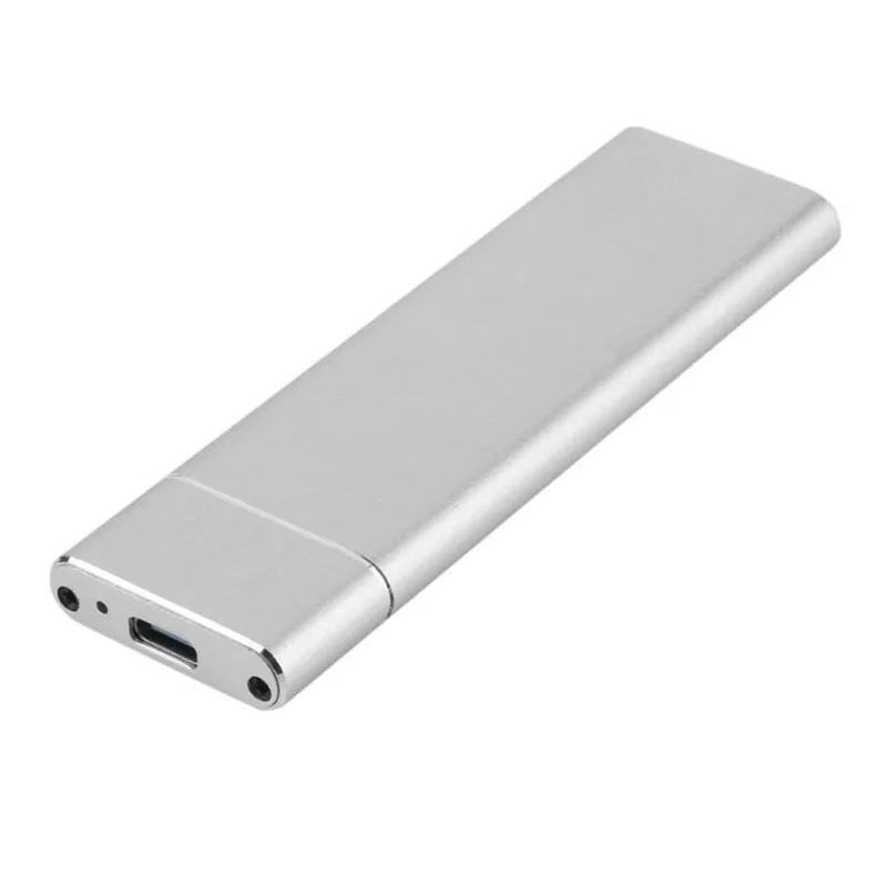USB 3,1 для M.2 NGFF SSD мобильный жесткий диск коробка адаптер карта Внешний корпус чехол для m2 SATA SSD USB 3,1 2230/2242/2260/2280 - Цвет: Silver