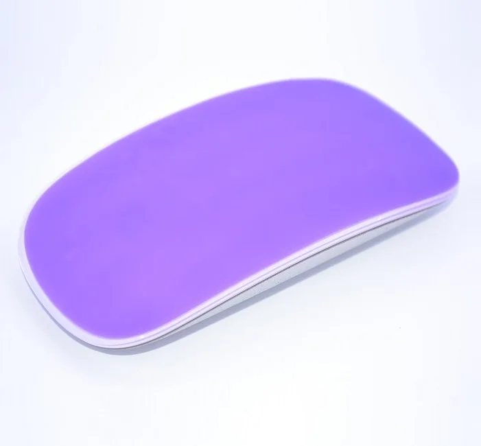 Purple Для iMac Волшебная цветная овальная мягкая наклейка для мыши чехол для мыши Защитная пленка для Macbook Air Pro retina 11 13 15 силикон - Цвет: Purple