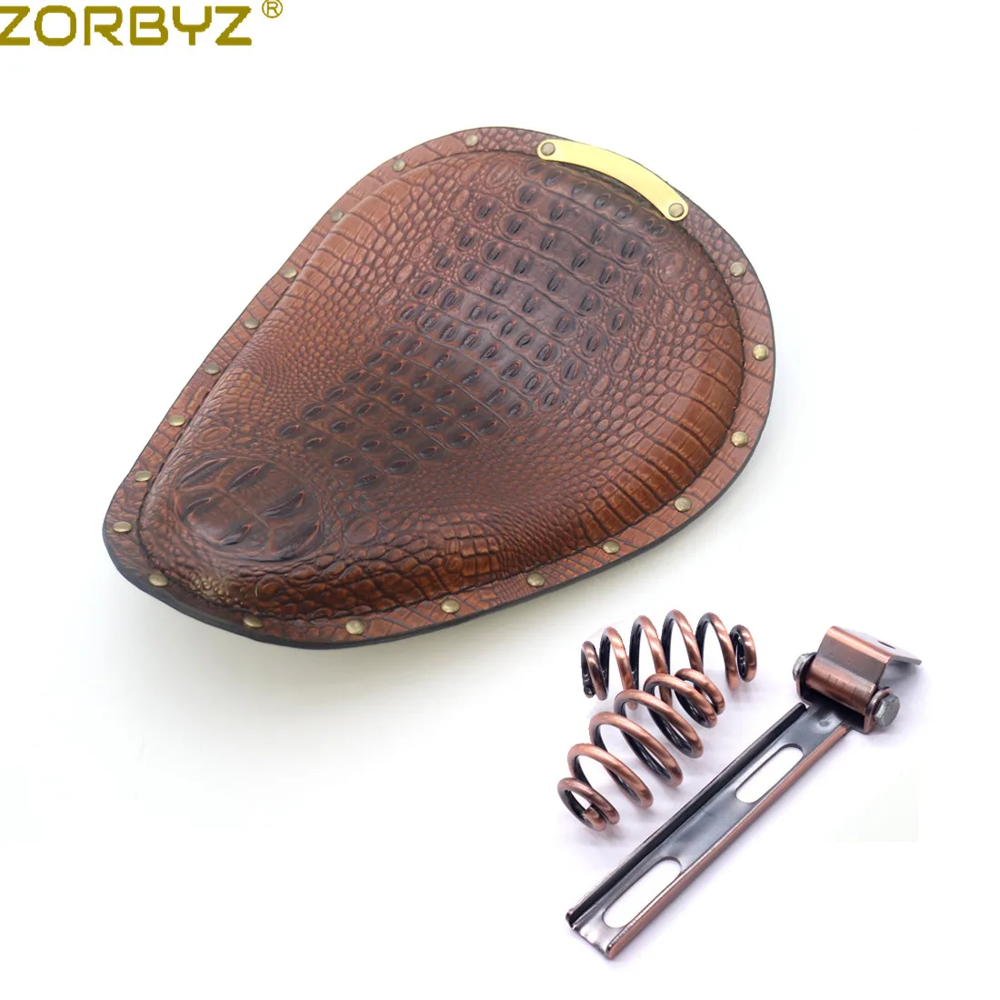 ZORBYZ мотоциклетное Ретро коричневое крокодиловое искусственное сидение для Соло