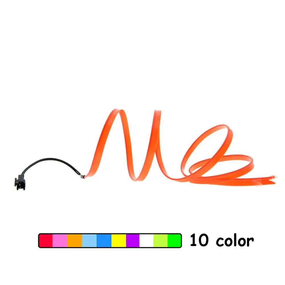 Электролюминесцентная лента неоновая Светодиодная 6 мм с прошитыми краями без инвертора для украшения