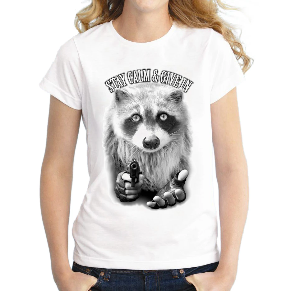 2017 Винтаж Мода сохранять спокойствие и дать в девушка рубашка Для женщин