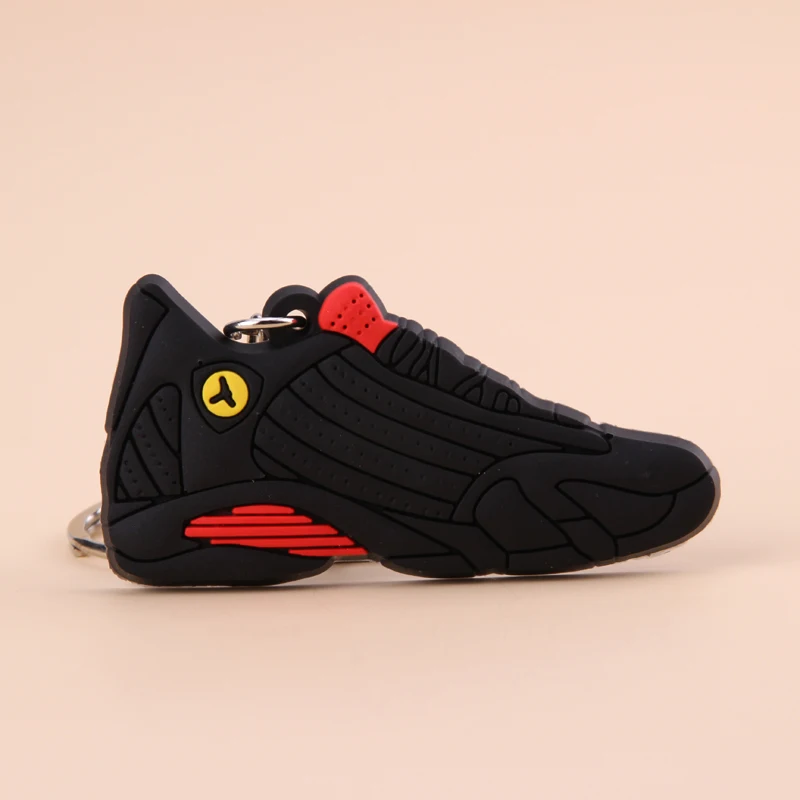 Picture Color2 Брелок новые экзотические мини Jordan 14 ретро обуви ключевая цепь Для мужчин и Для женщин детские подарочные брелки на баскетбольных кроссовок ключ держатель porte Clef - Цвет: Picture Color2