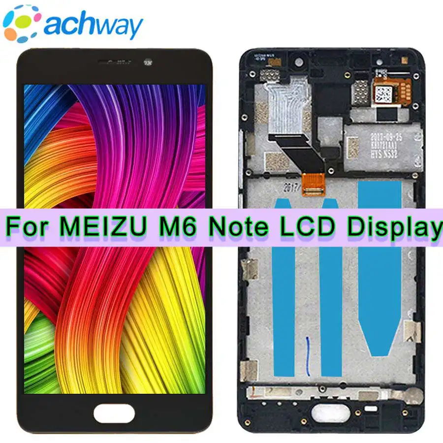 

ЖК-экран для Meizu M6 Note 5,5 дюйма с сенсорной панелью и дигитайзером с рамкой для Meizu Meilan Note 6, ЖК-дисплей