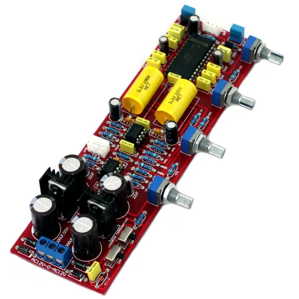 LM4610N + NE5532 твитер бас Регулировка тона громкости усилитель собранная плата