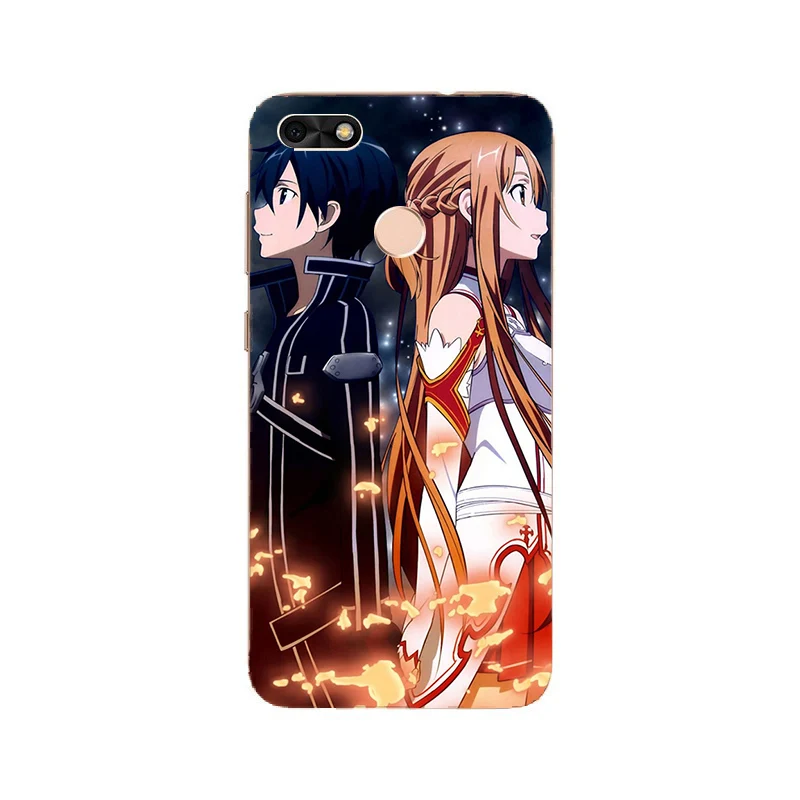 Sword Art Online SAO Anime Soft Silicone Paint Case For Huawei P9 lite mini/Y6 Pro 2017/Nova Lite 2017 Smart Phone Printed Cover | Мобильные