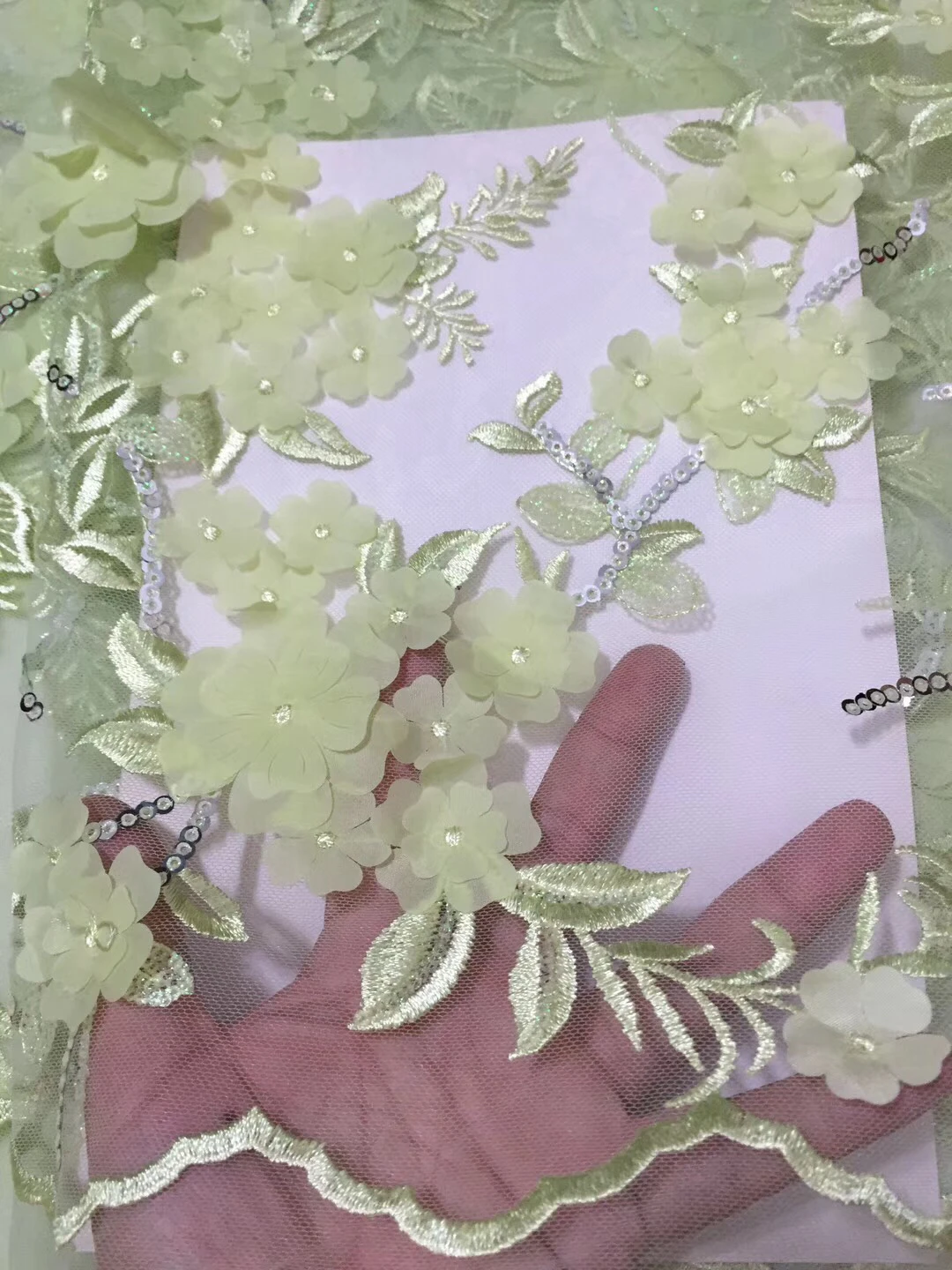 Африканское Тюлевое кружево высокого качества 3D цветы африканские блестки