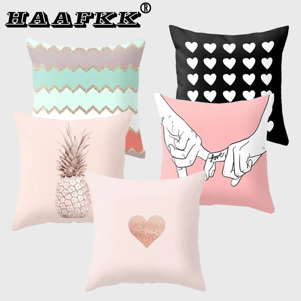 Новинка ins ветер Розовый геометрический серия любовь наволочка для подушки