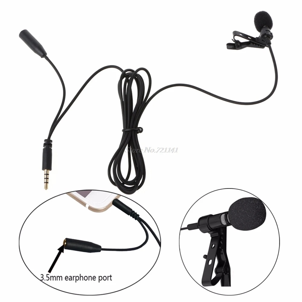 Петличный клип на лацкане Hands-Free микрофон для ПК ноутбука планшета сотового телефона