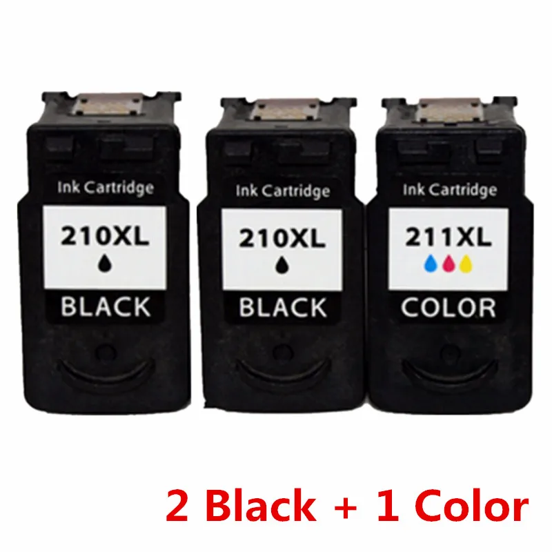 Восстановленные картриджи для Canon PG-210 XL PG-210XL PG 210 PG210 CL-211XL CL-211 Pixma iP2700 iP2702 MP240 MP250 MP260 - Цвет: 1 Set 1 Black