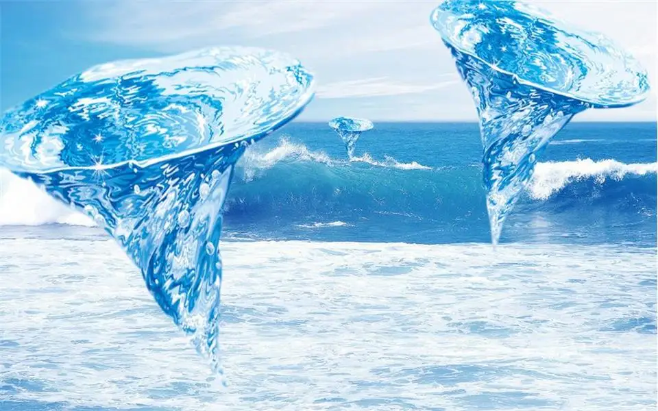 Пользовательские обои для украшения комнаты 3D фотообои океан Торнадо водяная