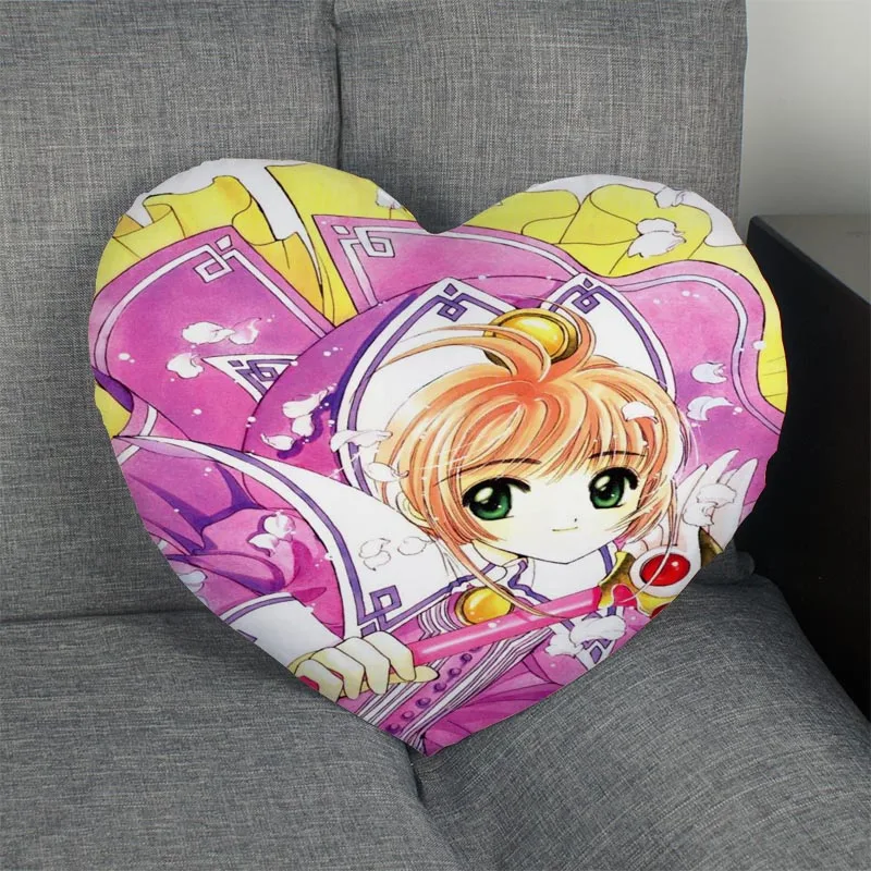 Пользовательский чехол для подушки Cardcaptor Sakura в форме сердца пользовательский на