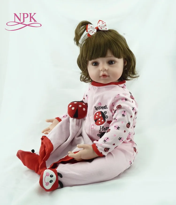 24 ''58 см Силиконовая виниловая Кукла Reborn baby girl Реалистичная живая новорожденная кукла белая кожа Этническая bebe для малышей рождественские подарки