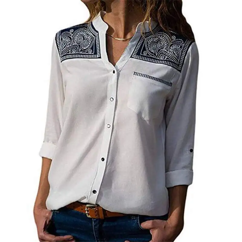 4 цвета женские топы рубашка с маленьким отворотом женская длинным рукавом и