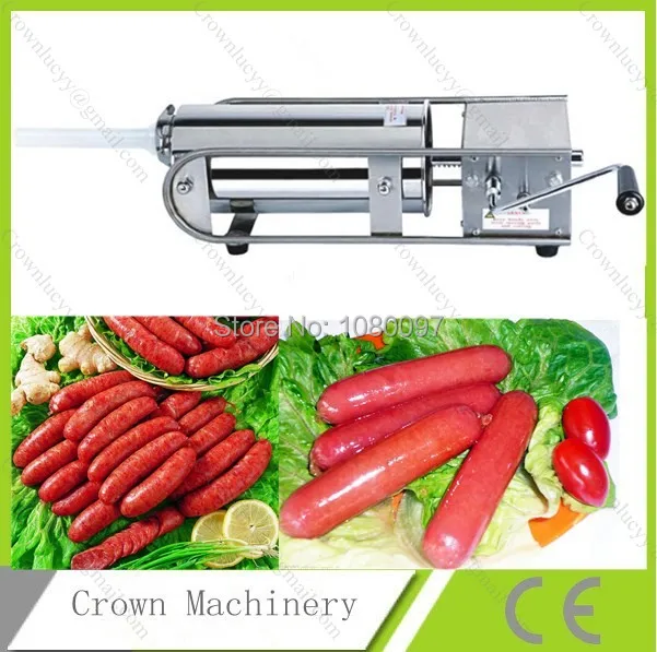 ГОРИЗОНТАЛЬНЫЙ КОММЕРЧЕСКИЙ ручной колбасный шприц из нержавеющей стали 5 л|steel