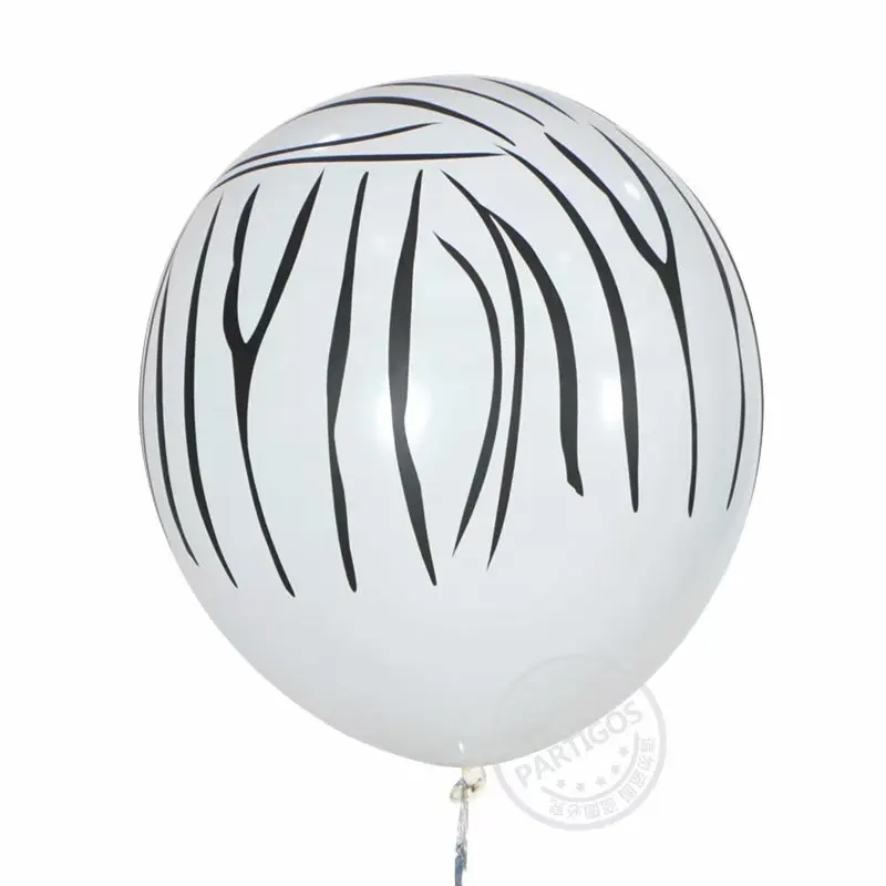Zebra pattern 10 шт 10-дюймовые латексные шары с рисунком зебры, леопарда, тигра, лодыжки, тема животных, вечерние украшения для дня рождения, свадьбы, принадлежности для детского душа - Цвет: Zebra pattern