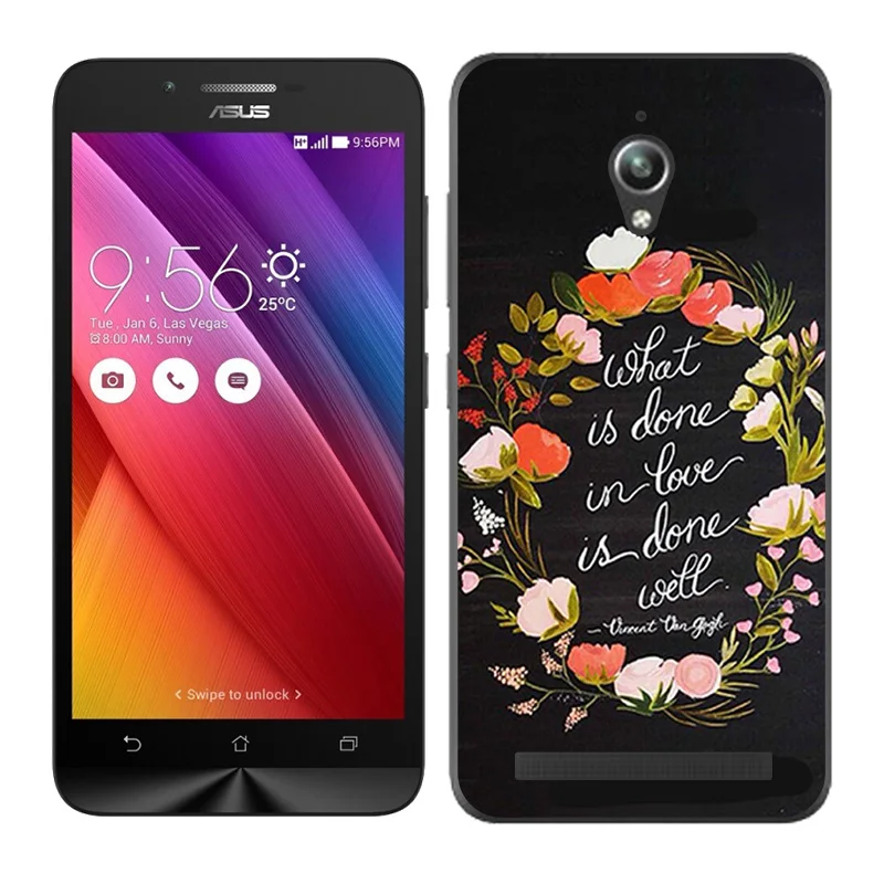 Защитный Мягкий чехол из ТПУ для ASUS Zenfone GO ZC500TG 5 0 дюйма Модный телефона с рисунком