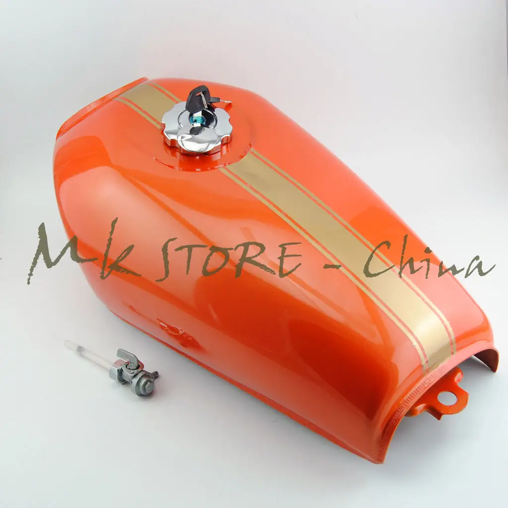 Новинка 2017 года оранжевый стиль мотоцикл Винтаж газовый топливный бак 9L Кафе Racer