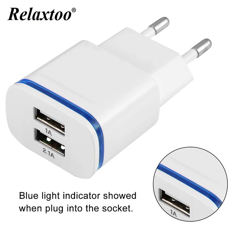 5V 2.1A двойное USB быстрое зарядное устройство для мобильного телефона с