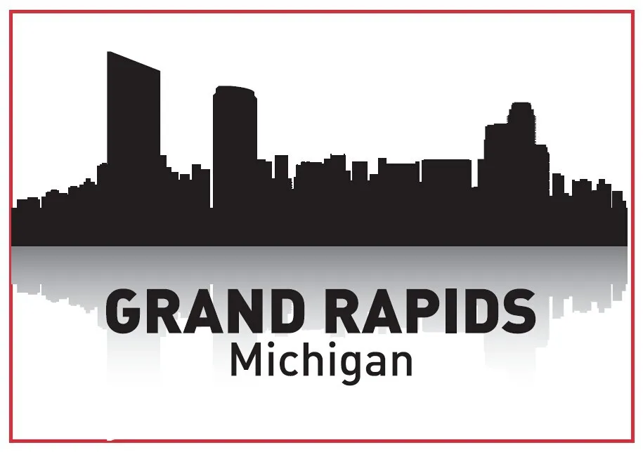 Магниты на холодильник с изображением Мичигана Гранд рапидса Skyline 20297|souvenir fridge