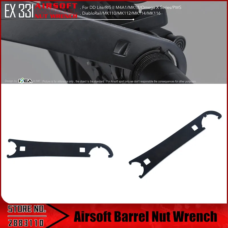 

Element Airsoft Tactical Barrel Nut Wrench Rifle Mount For DD / Lite RIS II / MK 114/ MK 116 black EX331
