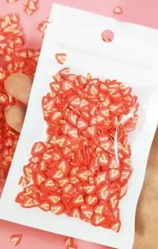 STRWBERRY SHAPE 10 г слайм фрукты Мягкая Керамика ломтик украшения для diy поставки слаймов аксессуары Подвески наполнитель дополнение игрушки для детей Дети - Цвет: STRWBERRY SHAPE