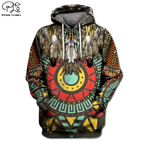 Hoodies Индийский Родной Индийский печати 3D толстовки для мужчин женщин Новая мода осень толстовка с капюшоном пуловер с длинным рукавом стиль - Цвет: Hoodies