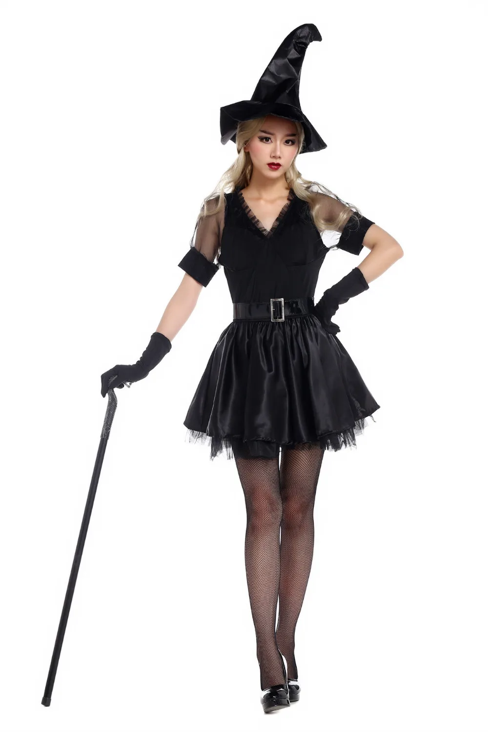 Роскошный женский строгий сексуальный костюм ведьмы сексуальное необычное