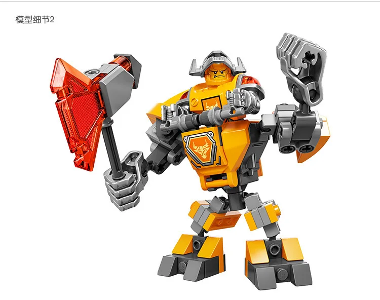 Nexo Knights боевой костюм Axl 70365 строительство комплект совместимы Бела Nexus рыцарь Axls