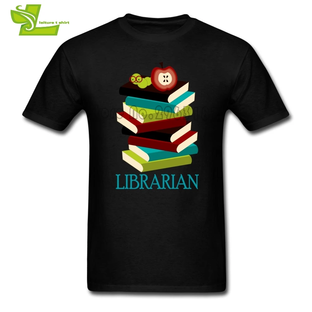 Librarian Occupation Books T Shirt Adult New Arrival Camisetas Home Wear Exercise Comfortable T-Shirts Men's Summer Dad Tops | Мужская