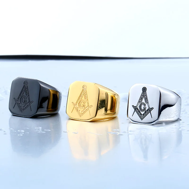 Масонское кольцо для мужчин из нержавеющей стали масонская перстень кольца