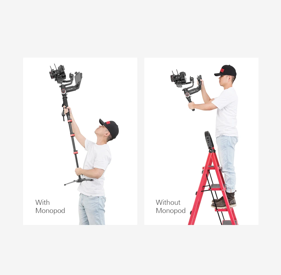 Zhiyun Weebill Lab S Телескопический монопод с удлинителем с 1/4 до 3/8 srew для крана 2 3 Crane-M Plus MOZA Feiyu Gimbal