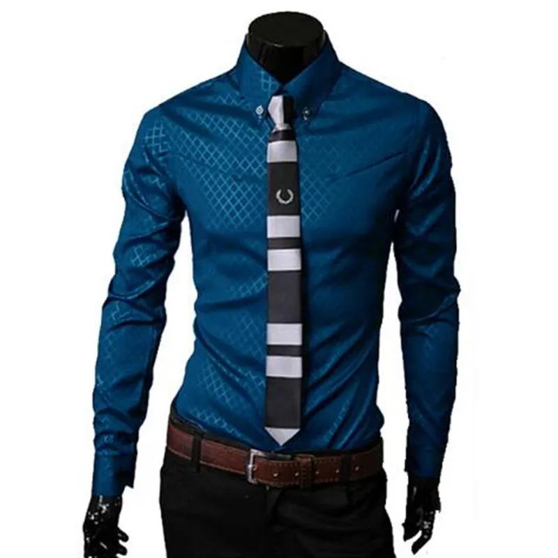 Манер Karierte Hemden 5XL 2018 Neue Men-smokinghemd-lange hulse Dunne Beilaufige Schwarze Weibe Social Mannlich Kleidung | Мужская